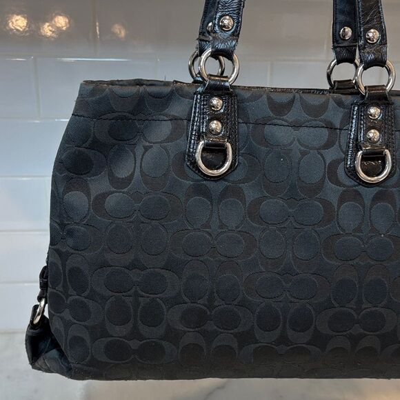 Coach Ashley Signature “C” Logo Sateen Carry-All - Picture 4 of 16